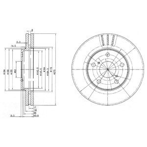 FRONT VENTED BRAKE DISC PAIR - 275MM DIAMETER