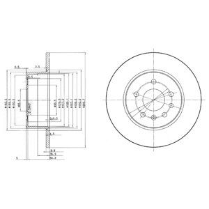 Rear Solid Brake Disc Pair - 286mm Diameter