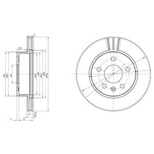 FRONT VENTED BRAKE DISC PAIR - 276MM DIAMETER