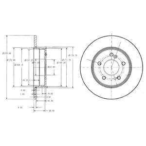 REAR SOLID BRAKE DISC PAIR - 278MM DIAMETER