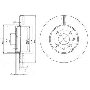 FRONT VENTED BRAKE DISC PAIR - 257MM DIAMETER