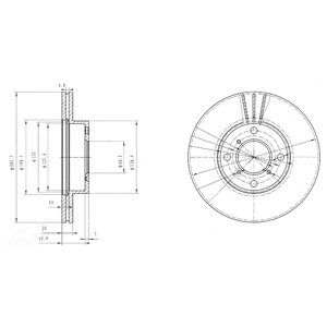 FRONT VENTED BRAKE DISC PAIR - 246MM DIAMETER