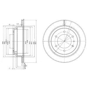 REAR VENTED BRAKE DISC PAIR - 313MM DIAMETER