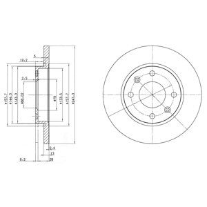 FRONT SOLID BRAKE DISC PAIR - 247MM DIAMETER