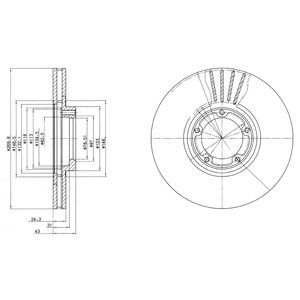 FRONT VENTED BRAKE DISC PAIR - 270MM DIAMETER