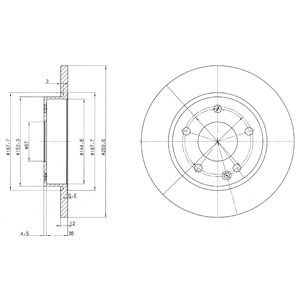 FRONT SOLID BRAKE DISC PAIR - 260MM DIAMETER