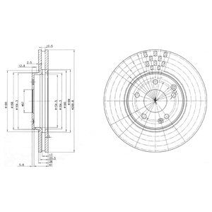 Front Vented Brake Disc Pair - 300mm Diameter