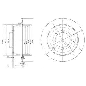 Rear Solid Brake Disc Pair - 262mm Diameter