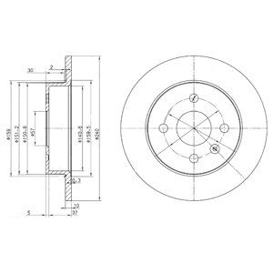 REAR SOLID BRAKE DISC PAIR - 240MM DIAMETER