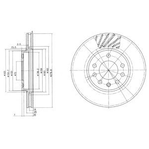 Front Vented Brake Disc Pair - 280mm Diameter