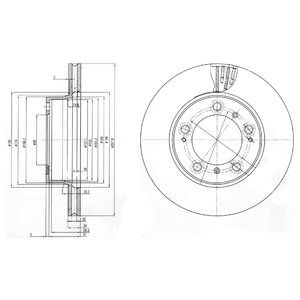 FRONT VENTED BRAKE DISC PAIR - 298MM DIAMETER