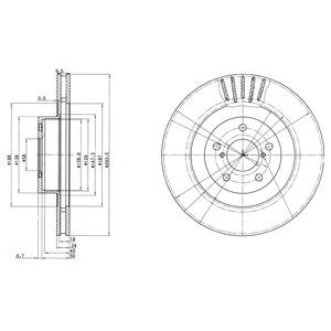 FRONT VENTED BRAKE DISC PAIR - 295MM DIAMETER