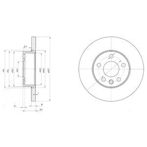 FRONT SOLID BRAKE DISC PAIR - 282MM DIAMETER