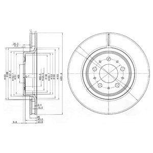 FRONT VENTED BRAKE DISC PAIR - 302MM DIAMETER