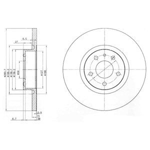 FRONT SOLID BRAKE DISC PAIR - 281MM DIAMETER