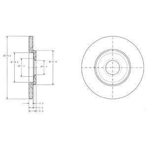 FRONT SOLID BRAKE DISC PAIR - 266MM DIAMETER