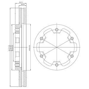 FRONT VENTED BRAKE DISC PAIR - 277MM DIAMETER