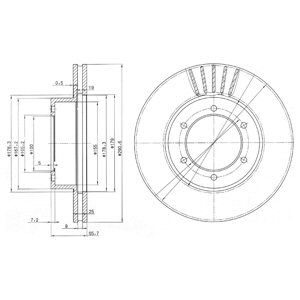 FRONT VENTED BRAKE DISC PAIR - 290MM DIAMETER