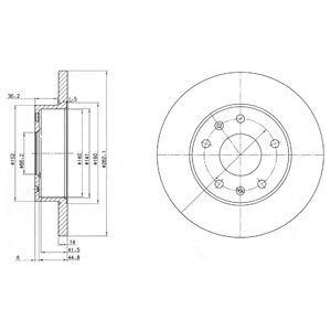 FRONT SOLID BRAKE DISC PAIR - 261MM DIAMETER