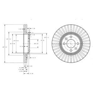 FRONT VENTED BRAKE DISC PAIR - 280MM DIAMETER