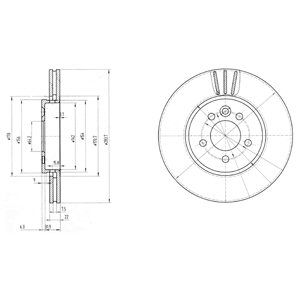 FRONT VENTED BRAKE DISC PAIR - 284MM DIAMETER