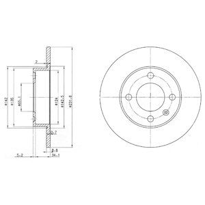 REAR SOLID BRAKE DISC PAIR - 232MM DIAMETER