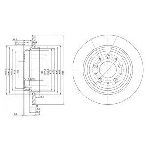 Rear Solid Brake Disc Pair - 288mm Diameter