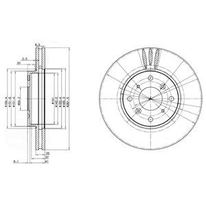 FRONT VENTED BRAKE DISC PAIR - 282MM DIAMETER