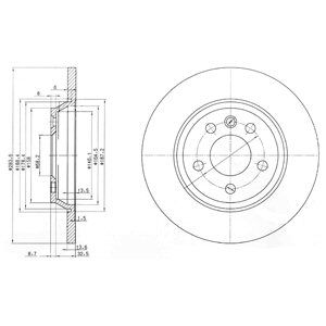 REAR SOLID BRAKE DISC PAIR - 294MM DIAMETER