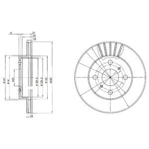 Front Vented Brake Disc Pair - 235mm Diameter