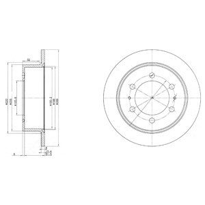 REAR SOLID BRAKE DISC PAIR - 299MM DIAMETER