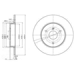 FRONT SOLID BRAKE DISC PAIR - 280MM DIAMETER