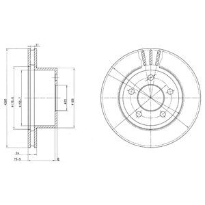 FRONT VENTED BRAKE DISC PAIR - 280MM DIAMETER