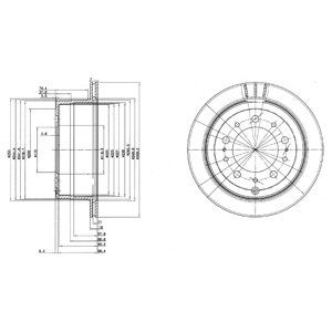 REAR VENTED BRAKE DISC PAIR - 330MM DIAMETER