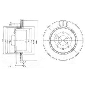 REAR VENTED BRAKE DISC PAIR - 305MM DIAMETER