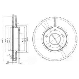 FRONT VENTED BRAKE DISC PAIR - 305MM DIAMETER