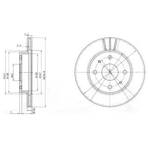 FRONT VENTED BRAKE DISC PAIR - 234MM DIAMETER