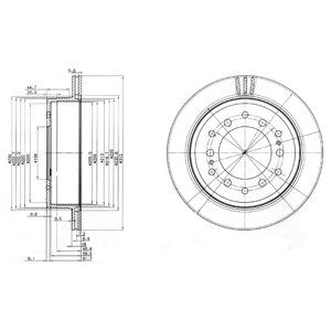 REAR VENTED BRAKE DISC PAIR - 312MM DIAMETER