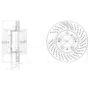 FRONT VENTED BRAKE DISC PAIR - 318MM DIAMETER