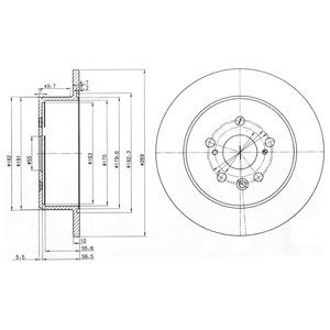 REAR SOLID BRAKE DISC PAIR - 269MM DIAMETER