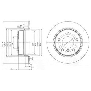 REAR SOLID BRAKE DISC PAIR - 272MM DIAMETER