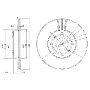 Front Vented Brake Disc Pair - 280mm Diameter