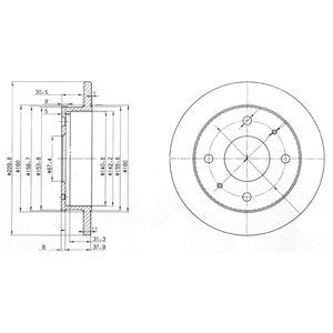 FRONT SOLID BRAKE DISC PAIR - 230MM DIAMETER