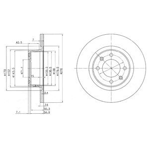 Rear Solid Brake Disc Pair - 276mm Diameter