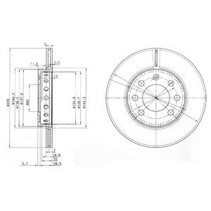 FRONT VENTED BRAKE DISC PAIR - 239MM DIAMETER