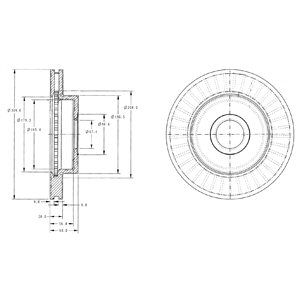 FRONT VENTED BRAKE DISC PAIR - 305MM DIAMETER