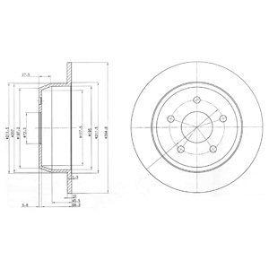 REAR SOLID BRAKE DISC PAIR - 305MM DIAMETER