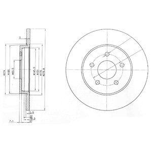 REAR SOLID BRAKE DISC PAIR - 280MM DIAMETER