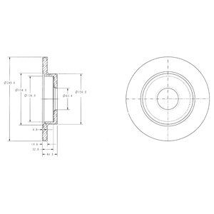 Rear Solid Brake Disc Pair - 245mm Diameter