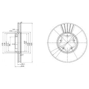 FRONT VENTED BRAKE DISC PAIR - 276MM DIAMETER